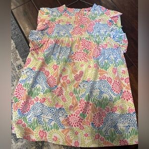 Colorful Animal Print Michelle McDowell Top, size S